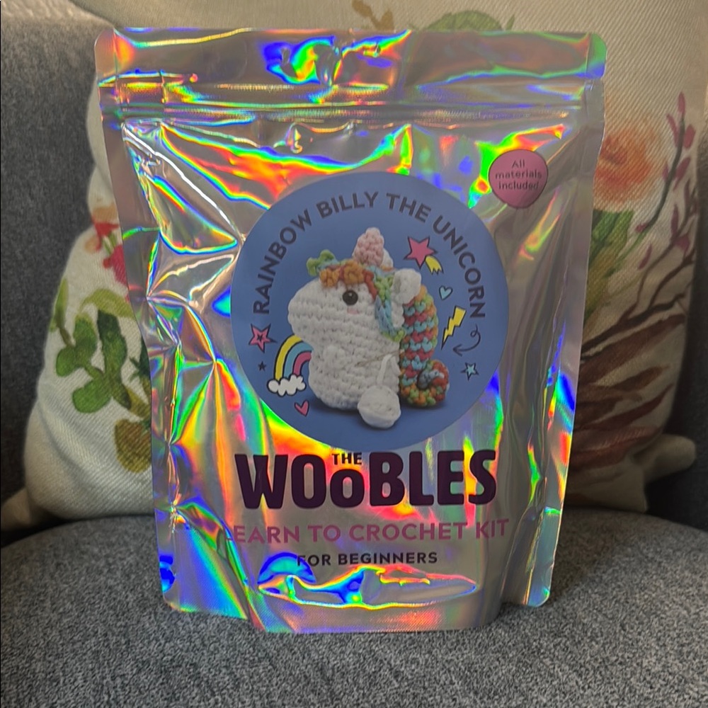 The Woobles Crochet Kit - Rainbow Billy the Unicorn